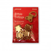 Recktangle Double D-Rings, Hanging Pack of 4 and Screws